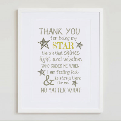 Thank you for being my star...